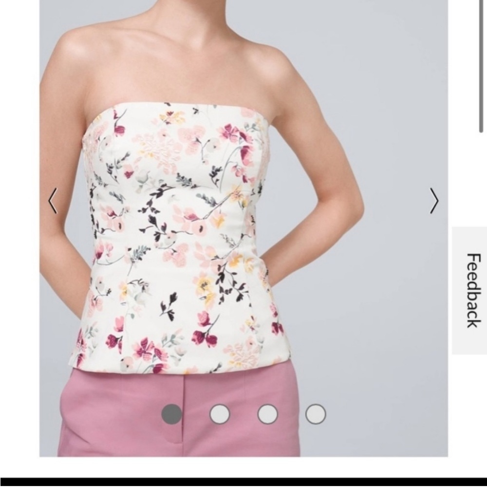 WHBM strapless top, brand new NWT size 4